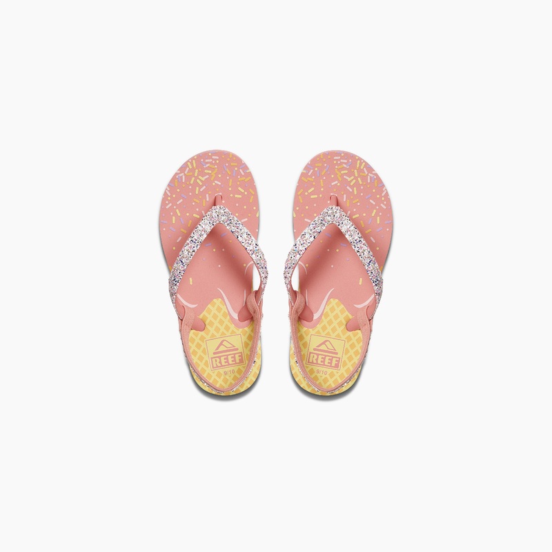 Kids\' Reef Little Stargazer Prints Girls Cream | xEr7u0oM64L