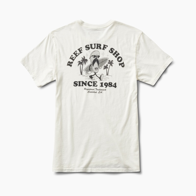 Men's Reef Cushion Court T Shirts White | gQGBwFA2Vre