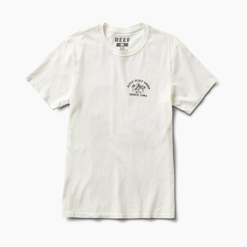 Men\'s Reef Cushion Court T Shirts White | gQGBwFA2Vre