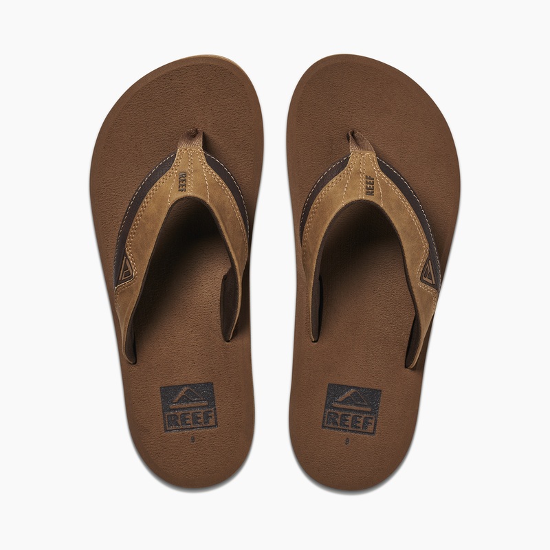 Men's Reef Cushion Dawn Flip Flops Brown | IfK2ExtQVF6