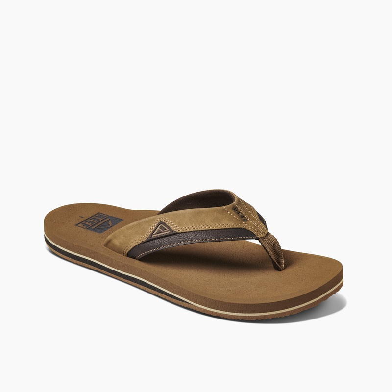 Men\'s Reef Cushion Dawn Flip Flops Brown | IfK2ExtQVF6