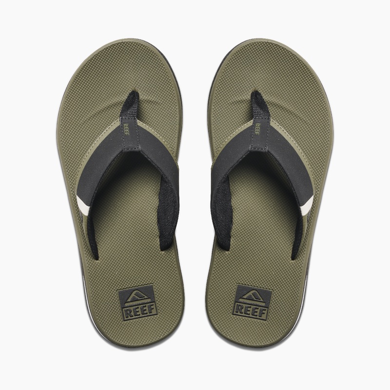 Men\'s Reef Fanning Low Flip Flops Olive | Tq20bjnMz9f