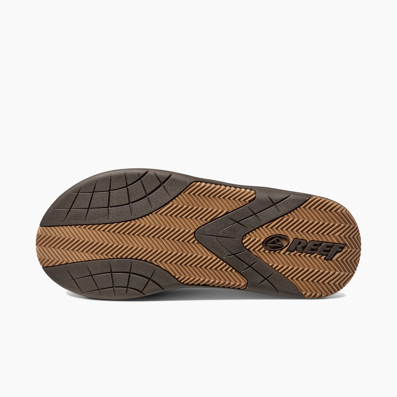 Men's Reef Flex Flip Flops Dark Brown | PMaGgoooqb0