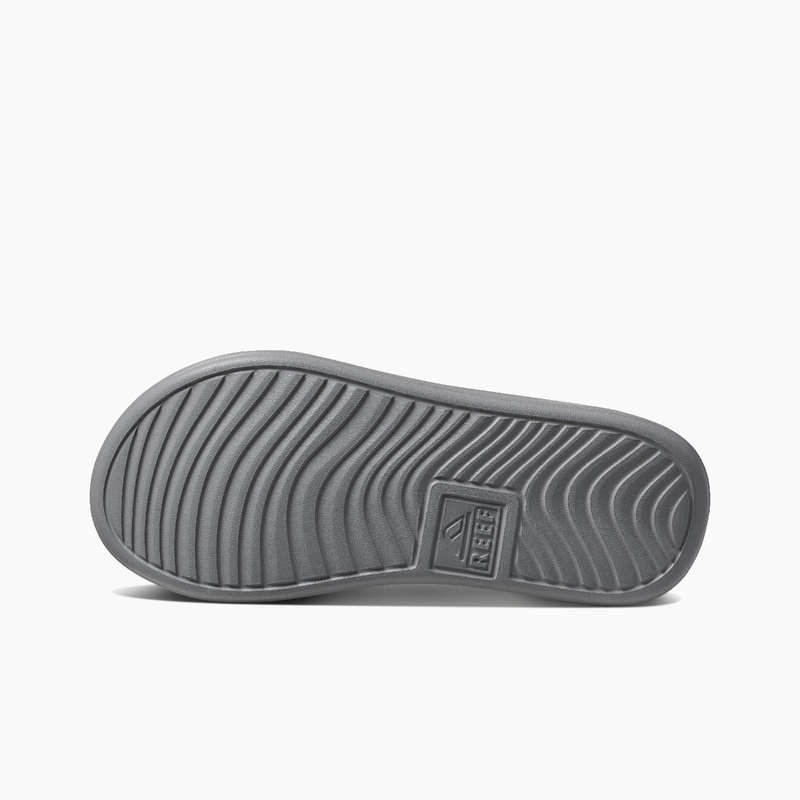 Men's Reef One Flip Flops Grey Orange | fDojLznCPDX