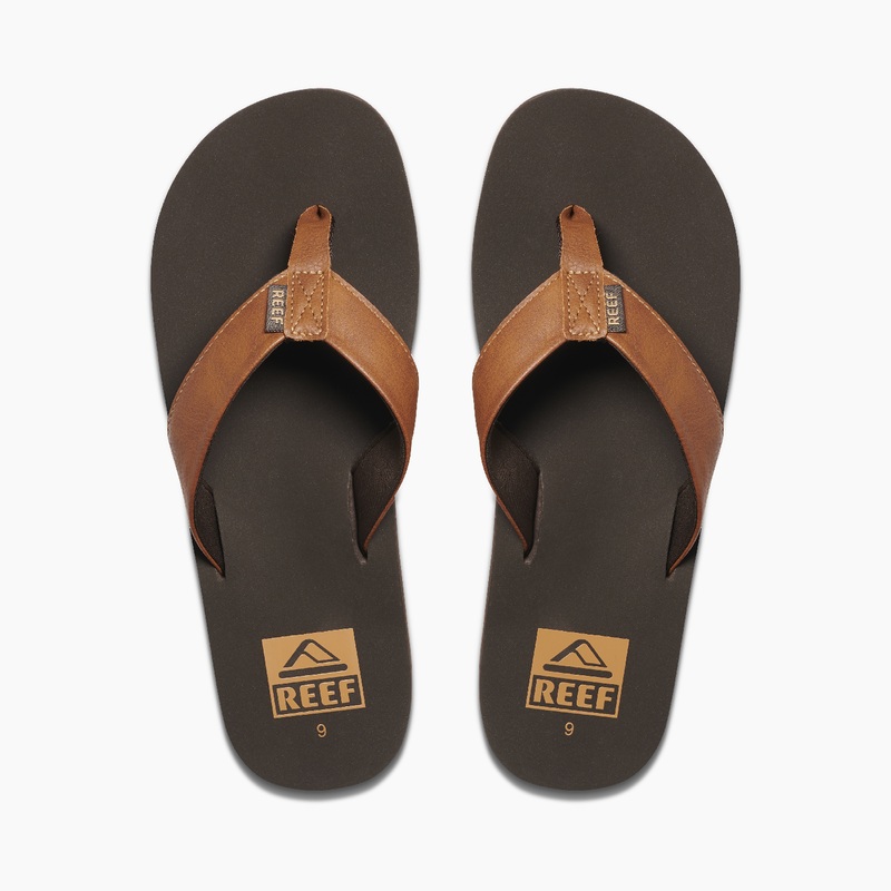 Men\'s Reef Twinpin Flip Flops Brown | 5l8dFxgqppN