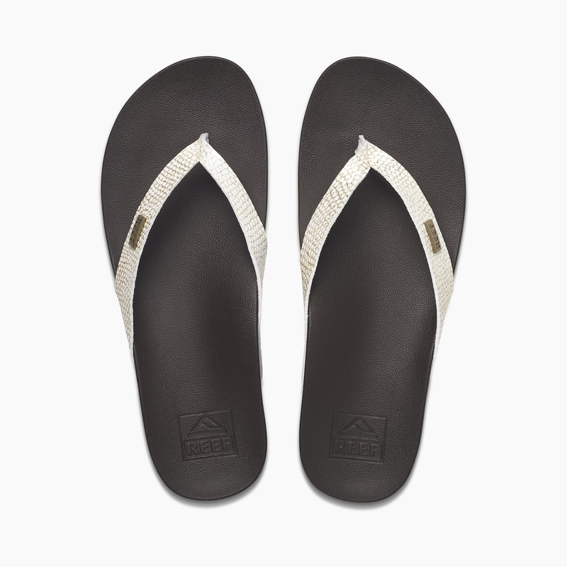 Women\'s Reef Cushion Court Flip Flops Brown | clUMIIQcTIG