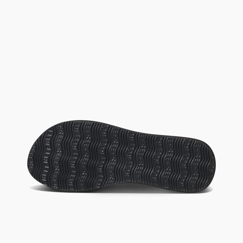 Women's Reef Cushion Sands X Life Is Good Flip Flops Black | 7kfc1h2fAHb