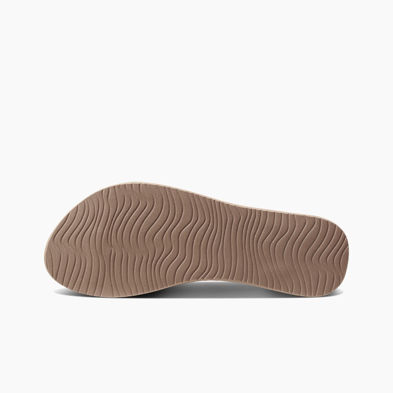 Women's Reef Cushion Slim Flip Flops Beige | oIDq8WH0lKn