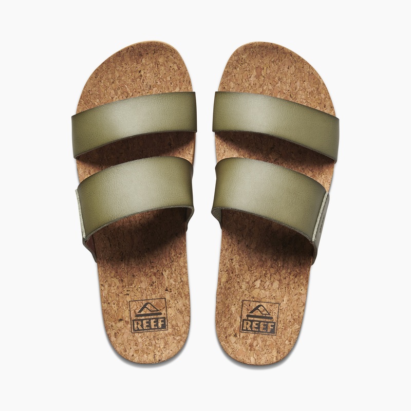 Women's Reef Cushion Vista Hi Slides Olive | xI0WnOH219i