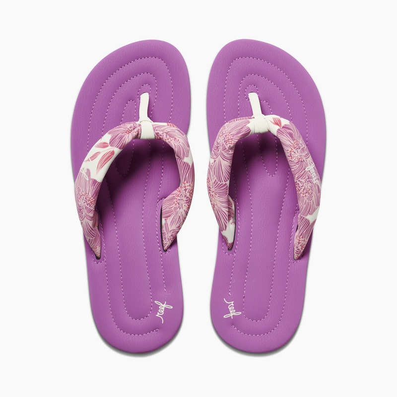 Women's Reef Pool Float Flip Flops Purple | ReGMdFDOL4N