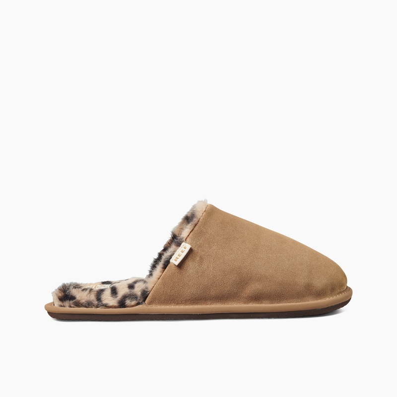Women's Reef Reef Cozy Slippers Leopard | Xtvyhwx3JDx