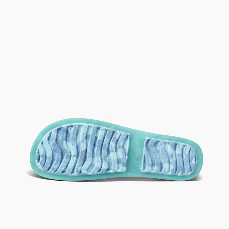 Women's Reef Reef Water Vista Slides Blue | f33XiwqN29C