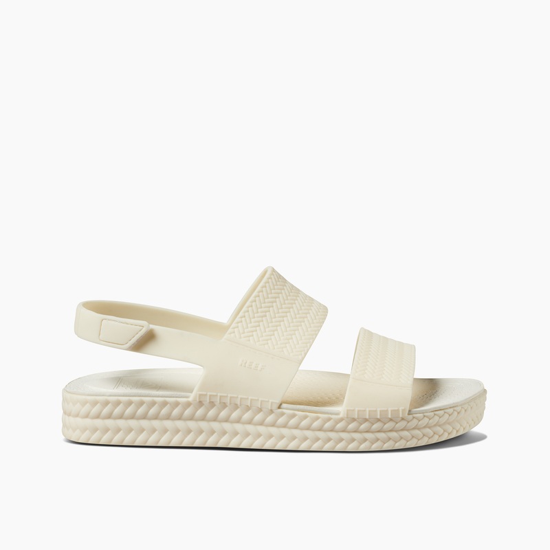 Women's Reef Reef Water Vista Slides White | D6iPkIDLEx1