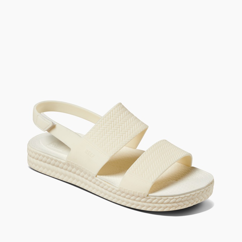 Women's Reef Reef Water Vista Slides White | D6iPkIDLEx1