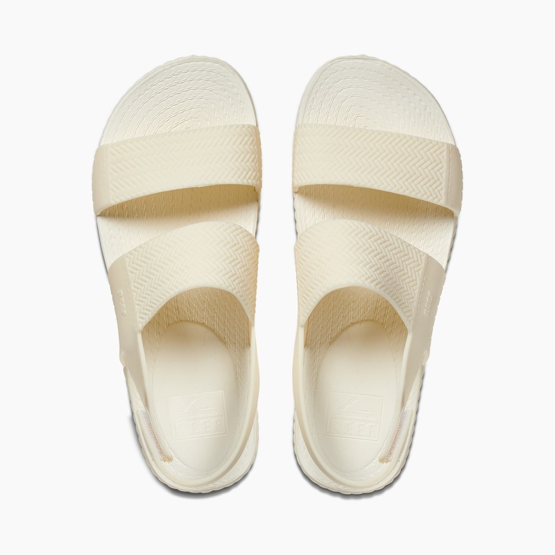 Women\'s Reef Reef Water Vista Slides White | D6iPkIDLEx1