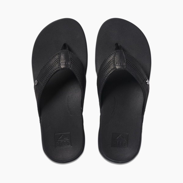 Men's Reef Cushion Lux Flip Flops Black | Z7CrHrWK5wG