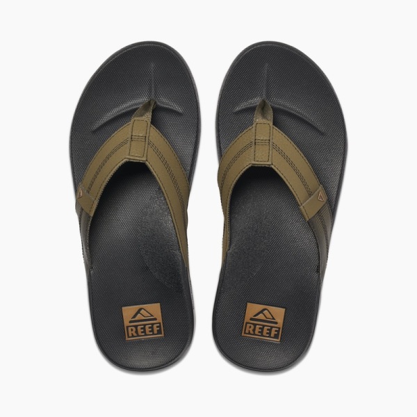 Men's Reef Cushion Phantom Flip Flops Olive | FGXYyO6OwT9