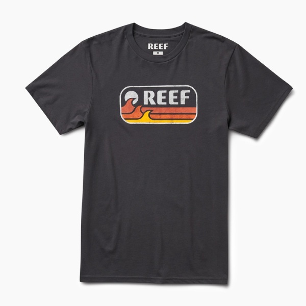 Men's Reef Drift Away Le T Shirts Black | OUHhsLHrVx3