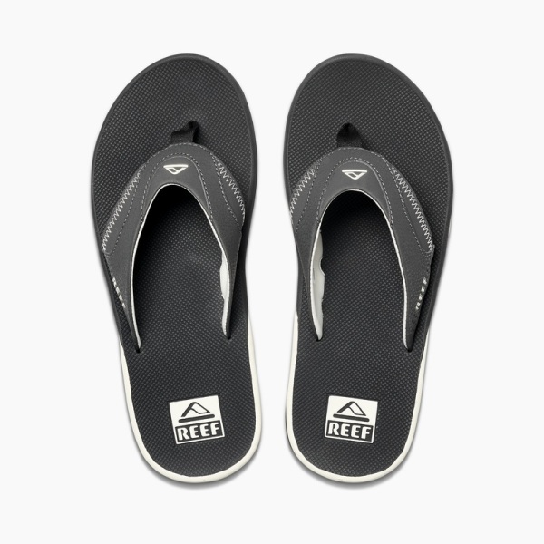 Men's Reef Fanning Flip Flops White | H29saTaEDip