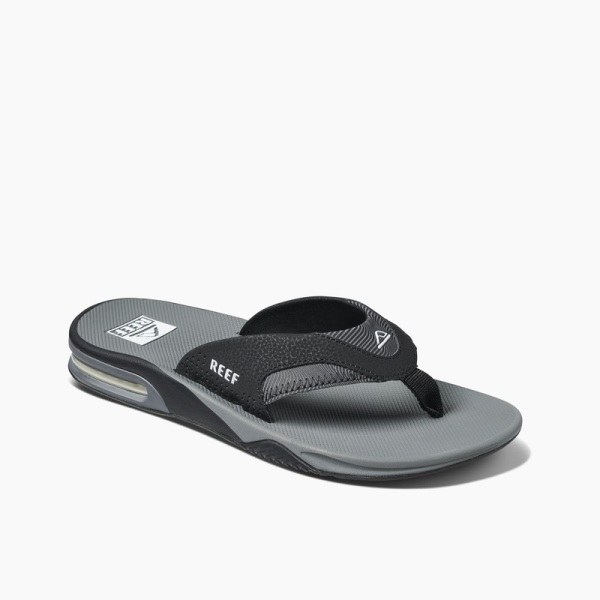 Men's Reef Fanning Prints Flip Flops Grey | AJJWHp8mMEE