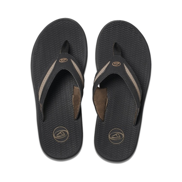 Men's Reef Flex Flip Flops Black / Brown | Q2OBK4cWZeM