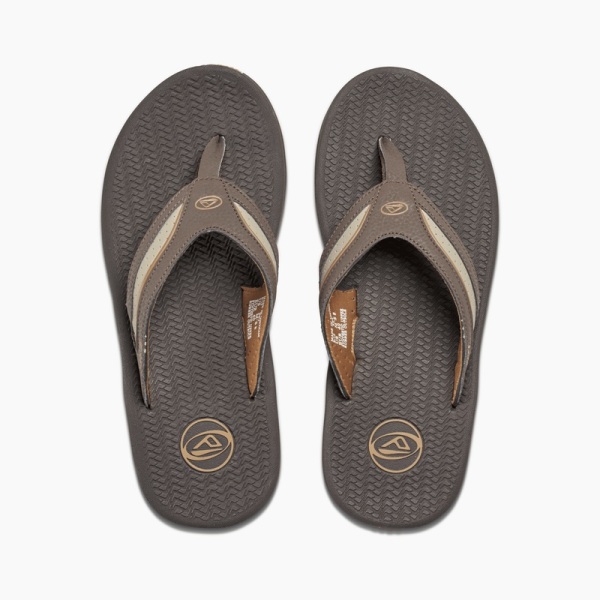 Men's Reef Flex Flip Flops Dark Brown | PMaGgoooqb0