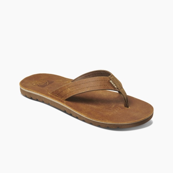 Men's Reef Voyage Le Swellular Flip Flops Brown / Brown | hA1PAhdavaE