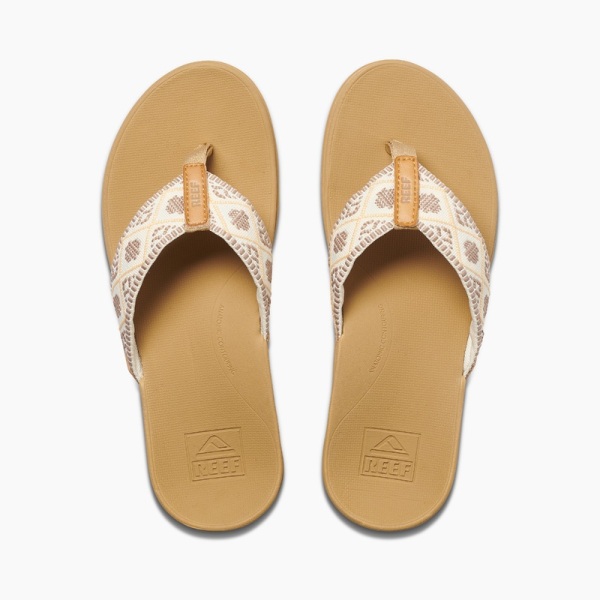 Women's Reef Ortho Woven Flip Flops White | avlX6sVReya