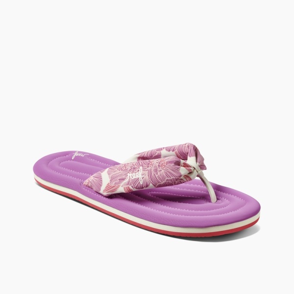 Women's Reef Pool Float Flip Flops Purple | ReGMdFDOL4N