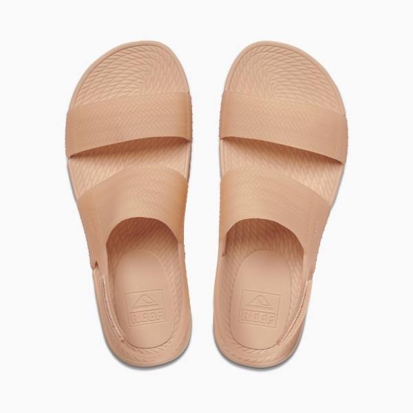 Women's Reef Reef Water Vista Slides Brown | gAjp1NZYEq9
